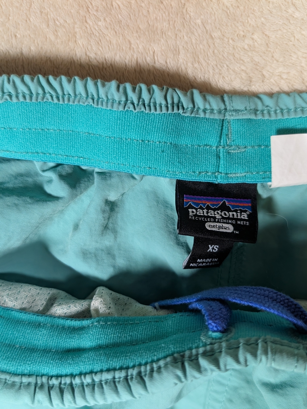 Patagonia Baggies Aqua Blue Casual Hiking Swim Shorts XS - Picture 3 of 6